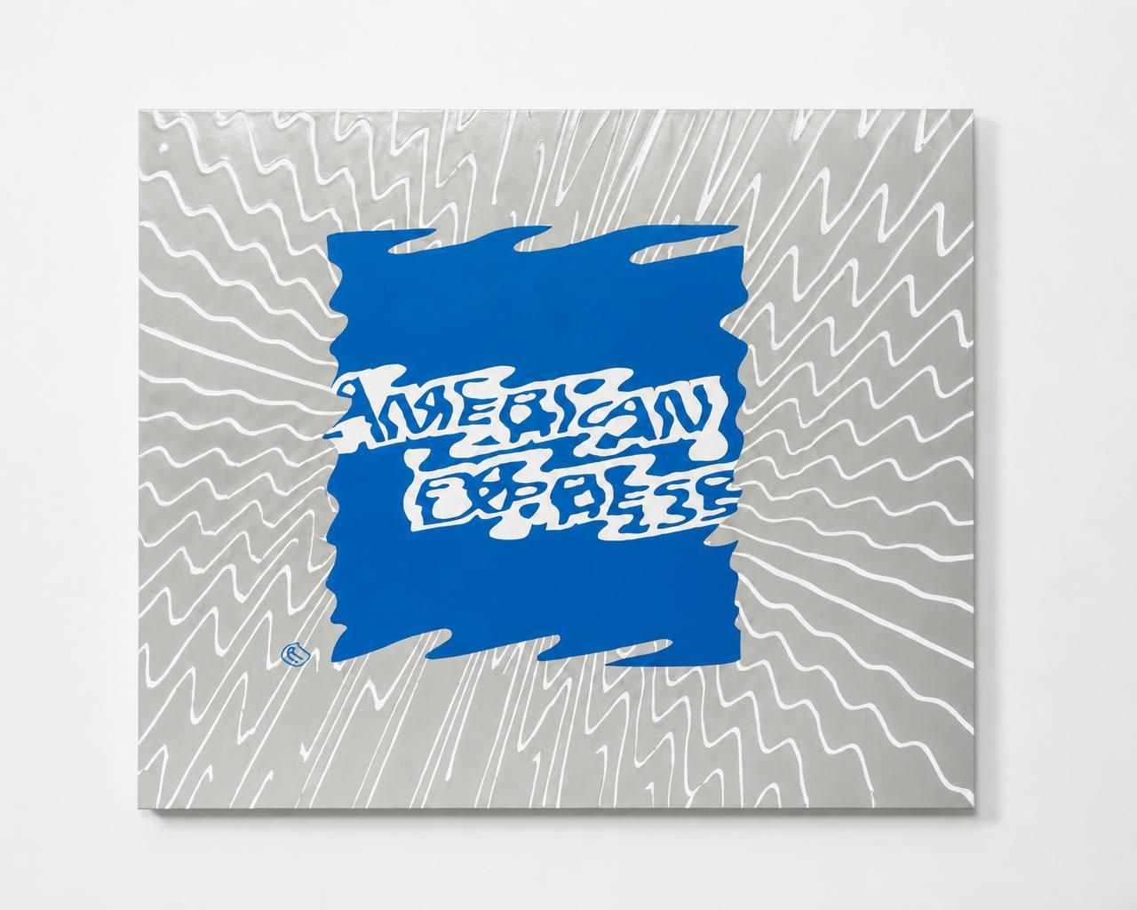 Raymond Hains, American Express, 2003, sérigraphie sur aluminium ondulé.
