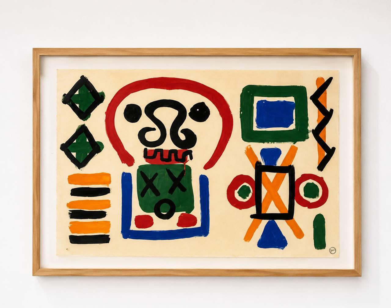 Albert Chubac, CHU N°507, vers 1960, acrylique et gouache sur papier.