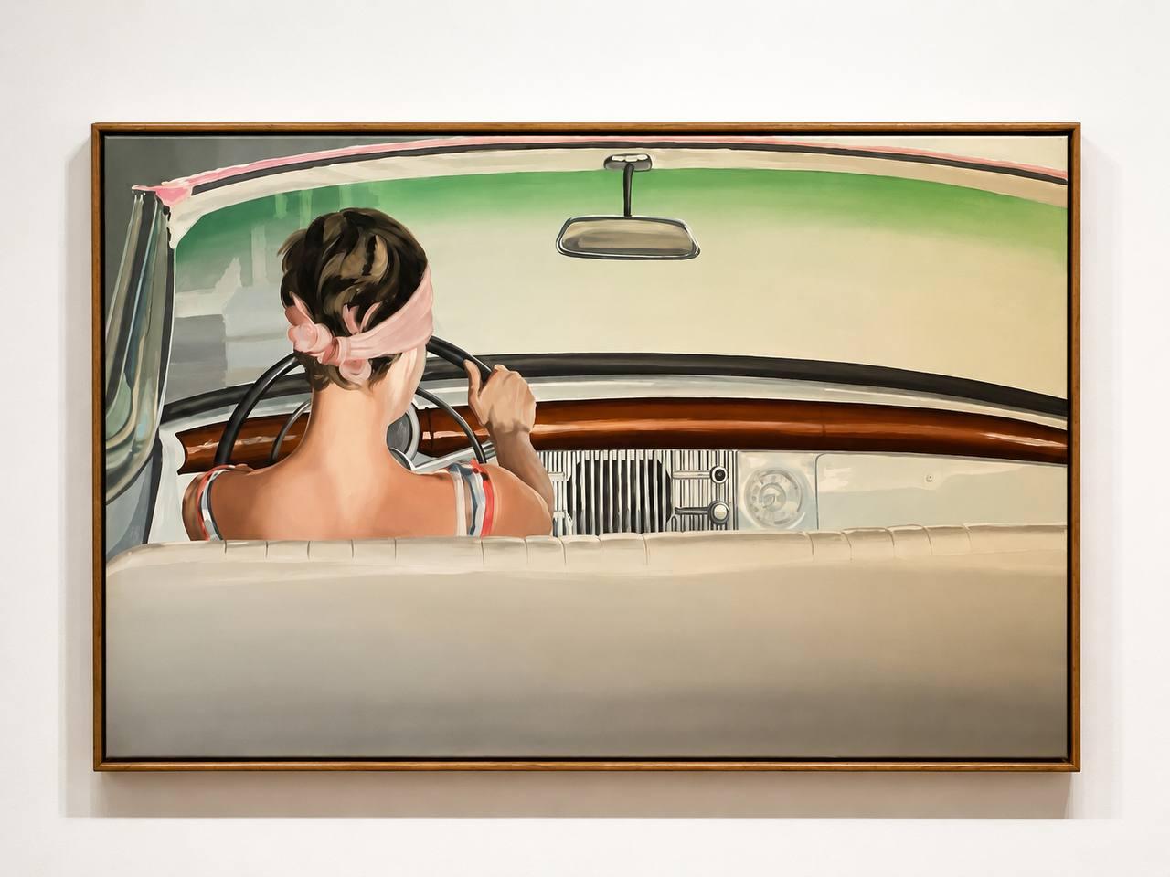 Marzena Slusarczyk, Pink Car, 2015, acrylique sur toile.
